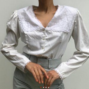Gunne Sax poet blouse by Jessica McClintock